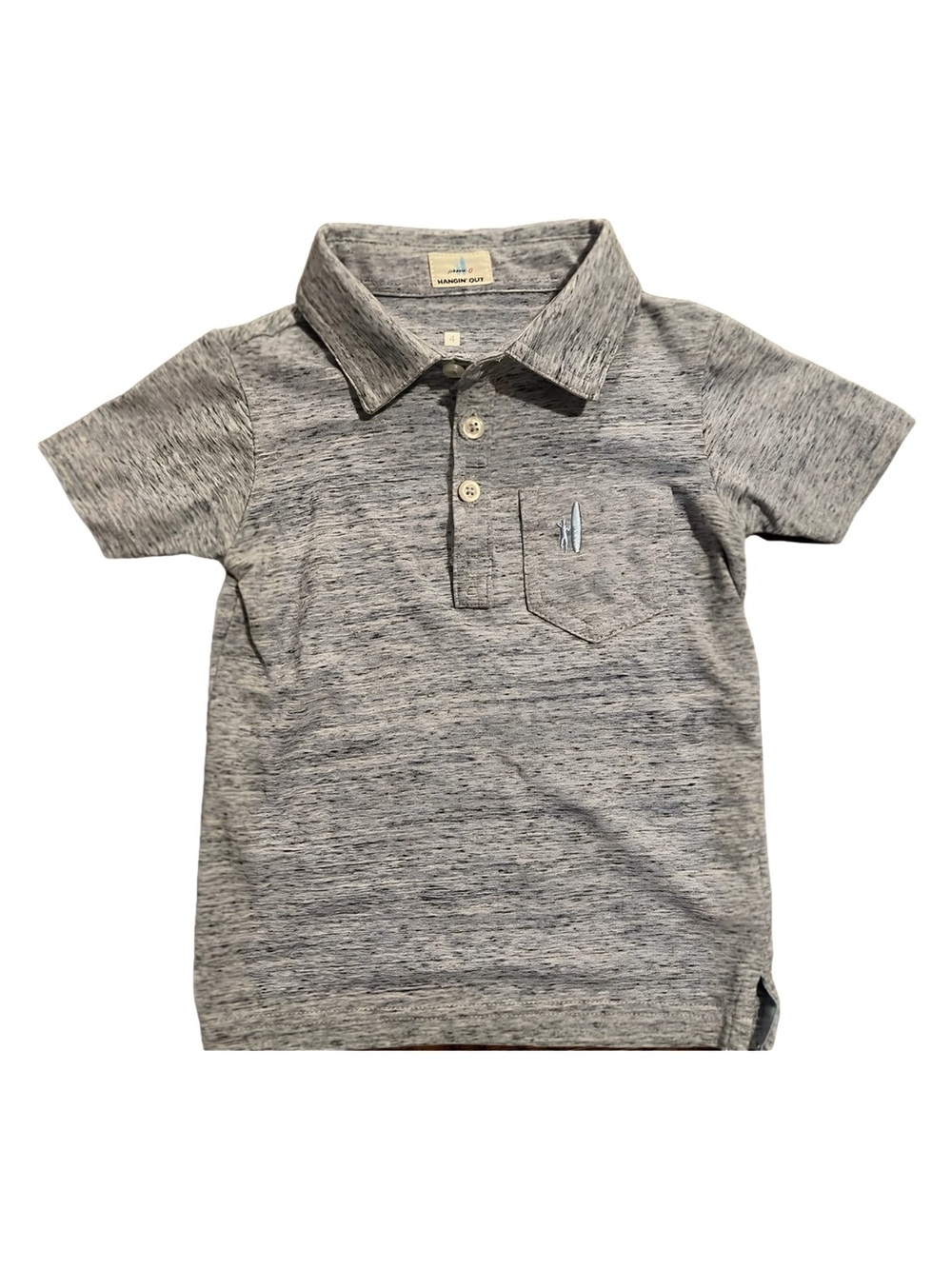 Johnnie-o boys polo shirt in grey size 4 in excellent condition like new